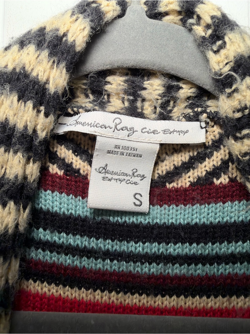 American Rag geometric pattern cardigan - Picture 3 of 3